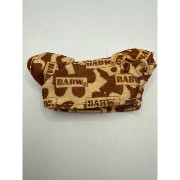 2006 McDonalds Build-A-Bear BABW Branded Brown & Tan Giraffe Print Outfit Top - Picture 2 of 4